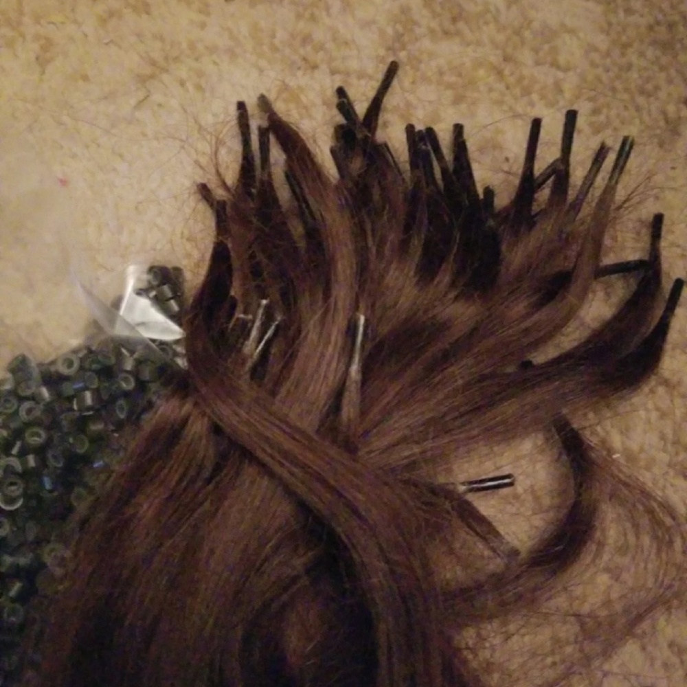 Micro bead hair extensions